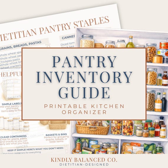 Pantry Inventory List Printable, Kitchen Organization Checklist, Grocery Tracker PDF