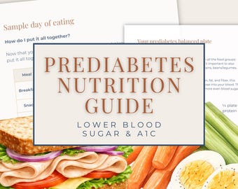 Guide diététique prédiabète, aliments pour réduire la glycémie et l'A1c (PDF)