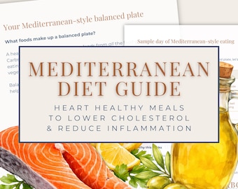 Afdrukbaar mediterraan dieetmaaltijdplan, hartgezonde recepten, cholesterolverlagende gids pdf