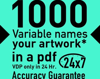 Personnalisation d'oeuvres d'art en vrac | Service de données variables au format PDF, VDP