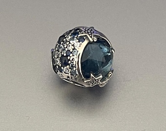 PANDORA Celestial Blue Glitter Stars Berlock