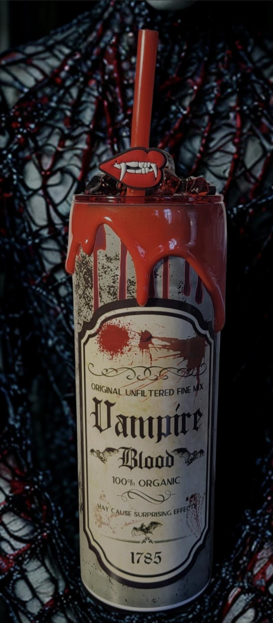 Vampire Drip Vampire Blood Tumbler 16 Oz Horror Becher Mit Rotem Drip Blut Design ...
