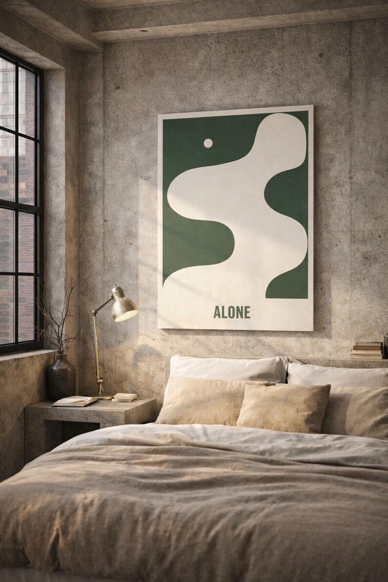 ALONE – Abstract Minimal Poster Modern Graphic Design (digital Download ...
