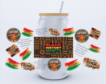 UVDTF 16 oz Black History Month Libbey Cup Wrap