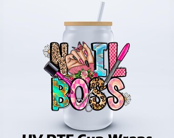 UVDTF 5x5 inch Nail Boss Libbey Cup Wrap