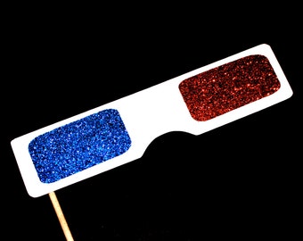 Photo Booth Props - GLITTER 3D glasses - Birthdays, Weddings, Parties - Photobooth Props