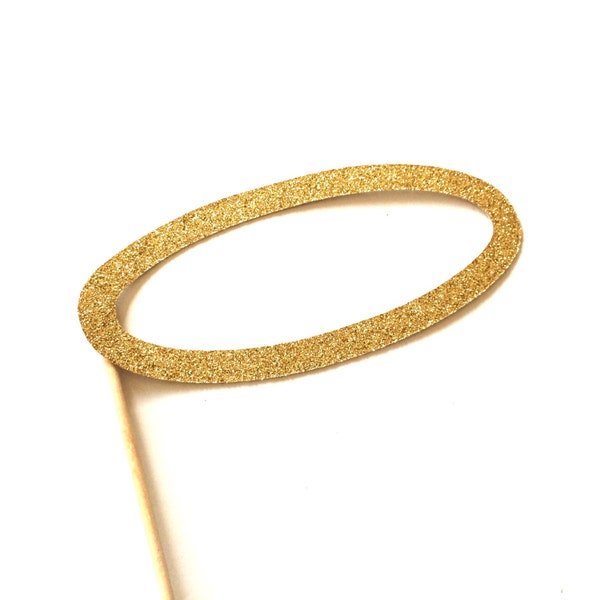 Photo Booth Props - Angel Halo - Gold Glitter Prop - Birthdays, Weddings, Parties, Holidays - Photobooth Props