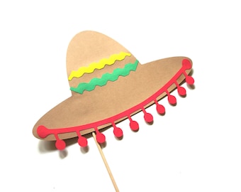 Sombrero Hat Photo Booth Props - Cinco De Mayo - Mexican Photobooth Props