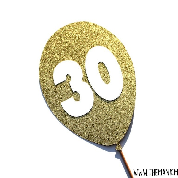 Custom Birthday Balloon Photo Booth Prop - You Choose Color and Number