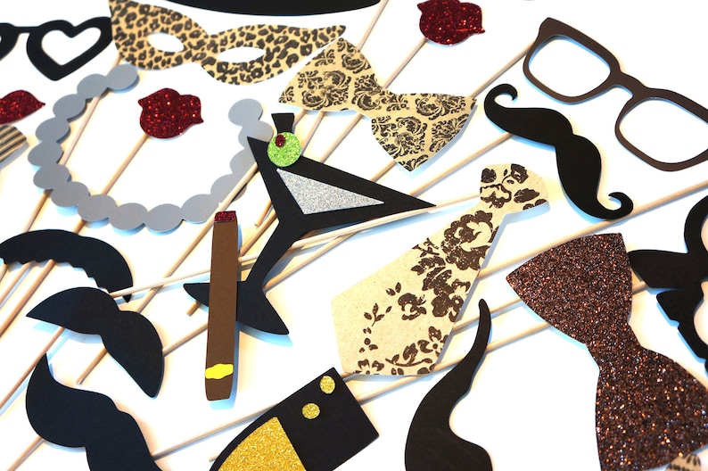 SALE vintage Photo Booth Props DELUXE Set 27 Piece Set Etsy