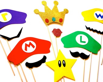 Video Game Themed Photo Booth Props - Set of 11 Props