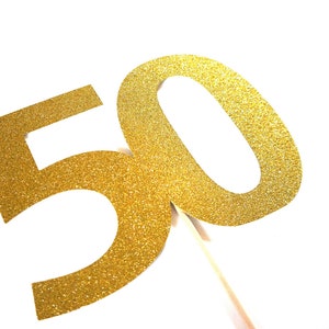 Photo Booth Props GLITTERY GOLD 50 on a Stick 50th - Etsy