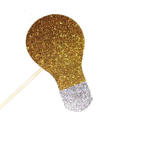 Bright Idea Lightbulb Photo Booth Prop - Glitter Photo Booth Props