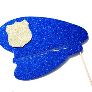Photo Booth Props - sombrero de oficial de policía de brillo - policía sombrero Photobooth apoyos