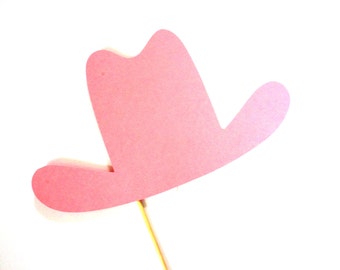 Photo Booth Props - PINK Cowgirl Hat Prop - Cowboy Hat- Birthdays, Weddings, Parties - Photobooth Props