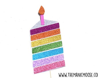 Birthday Cake Photo Booth Props ~ Pink ~ Pastels ~ Glitter