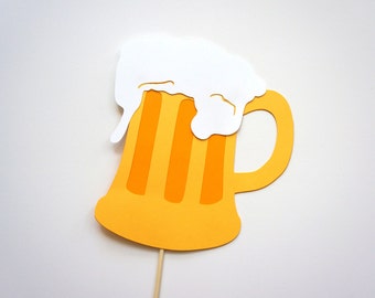 Photo Booth Props - Beer Mug on a stick Photo booth Prop - Fun Photobooth Props