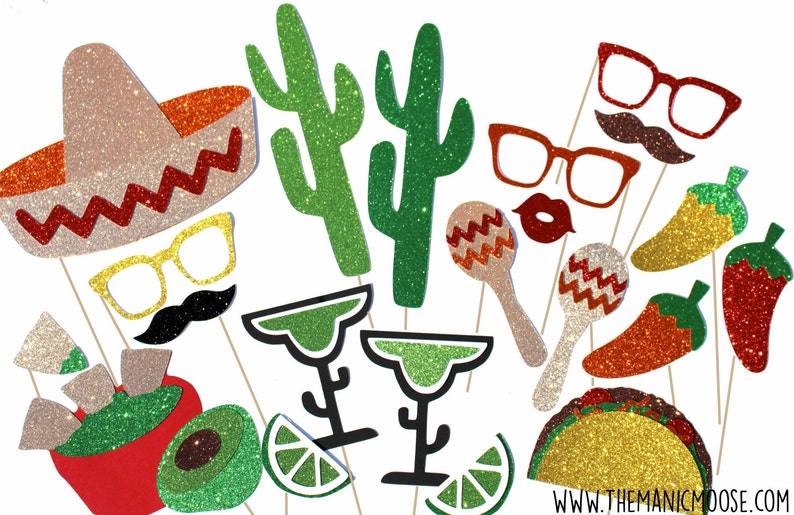 Cinco De Mayo Photo Booth Props Mexican Photobooth Props - Etsy