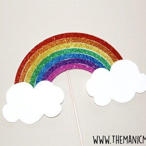 Over The Rainbow Photo Booth Props Large GLITTER Rainbow Prop image 1