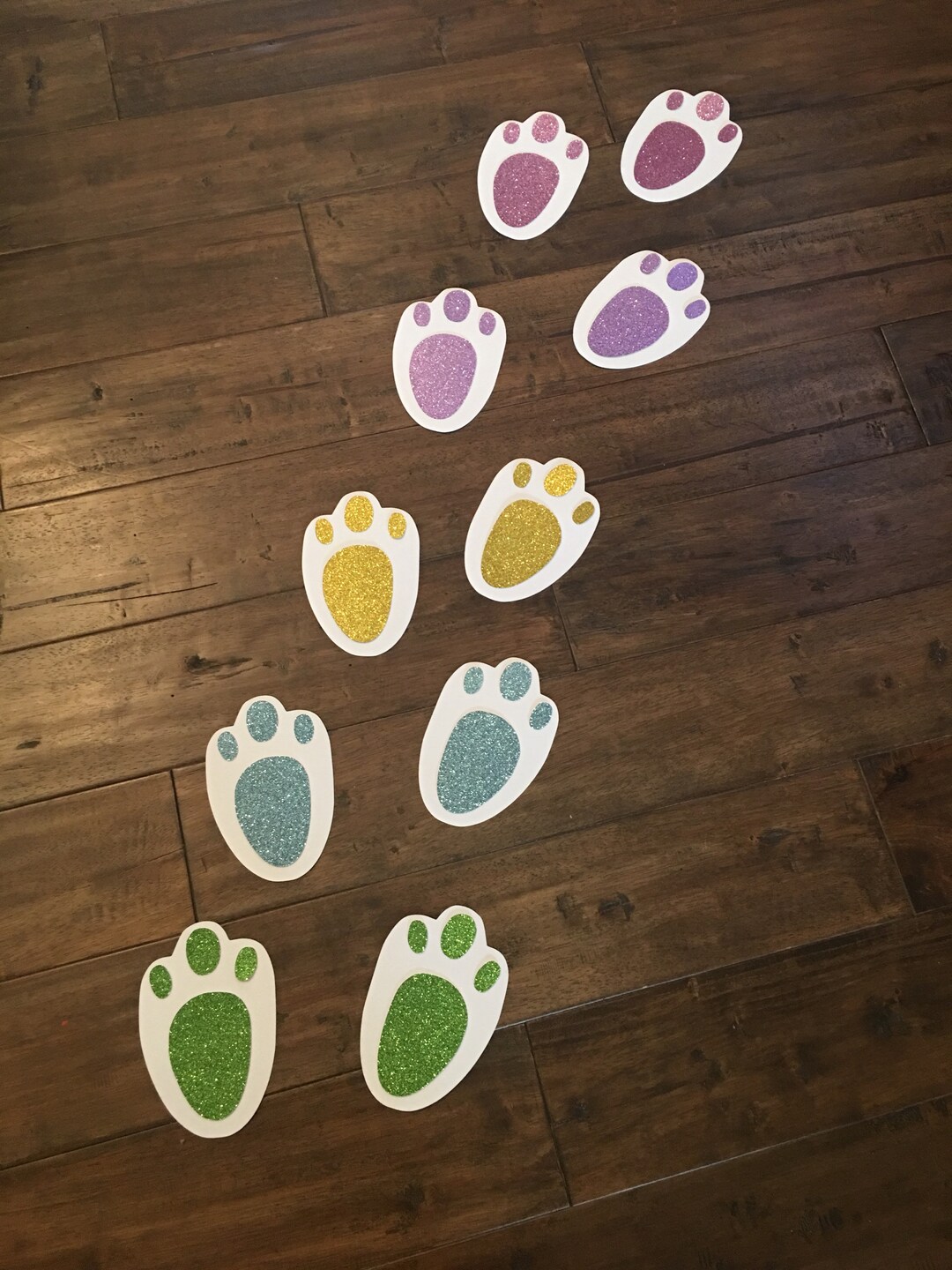 Bunny Footprints With Glitter ~ Perfect for Easter and Spring Parties ...
