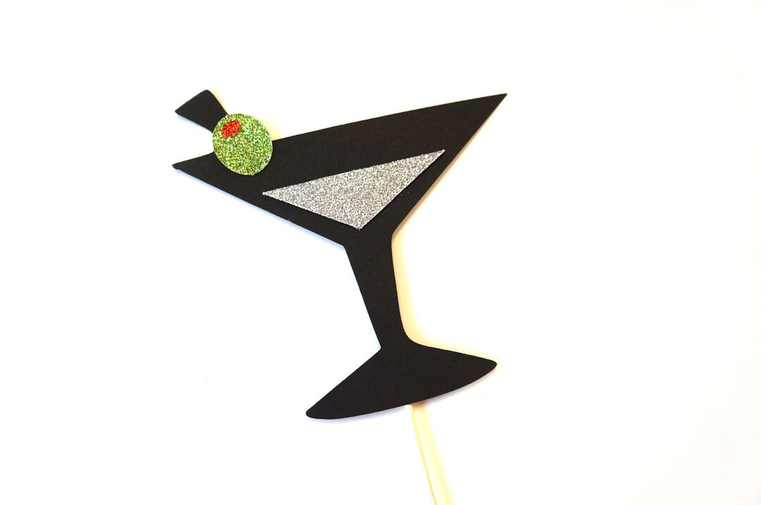 Photo Booth Props Martini Photo Prop GLITTER Photobooth Etsy