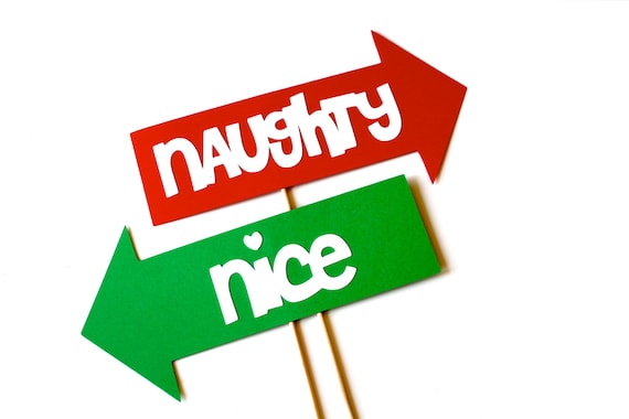 Holiday Props Naughty and Nice Arrows Naughty or Nice - Etsy