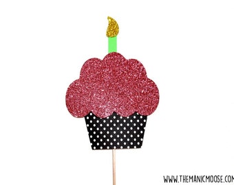 Cupcake Photo Prop ~ Photo Booth Props ~ GLITTER Photobooth Prop