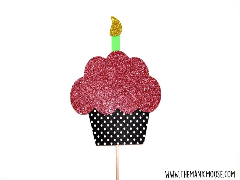 Cupcake Photo Prop Photo Booth Props GLITTER Photobooth | Etsy