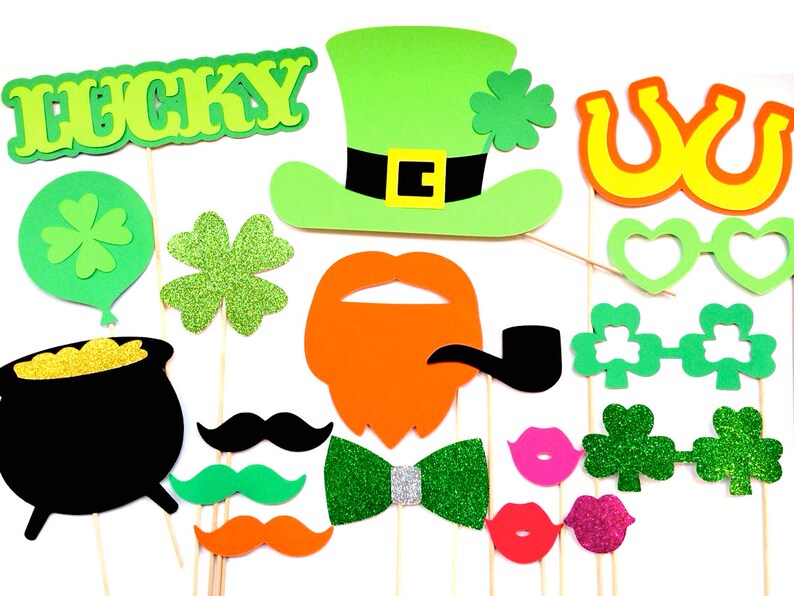 st pattys day photo booth props