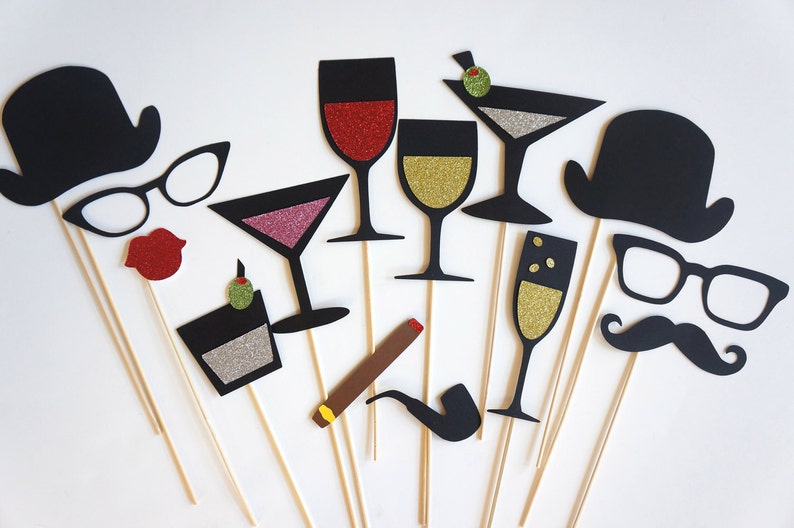 Photo Booth Props the Celebration Collection Photobooth Etsy