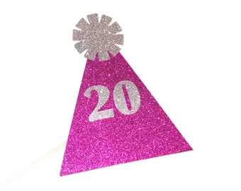 Custom Birthday Hat Photo Booth Prop - You Choose Color and Number