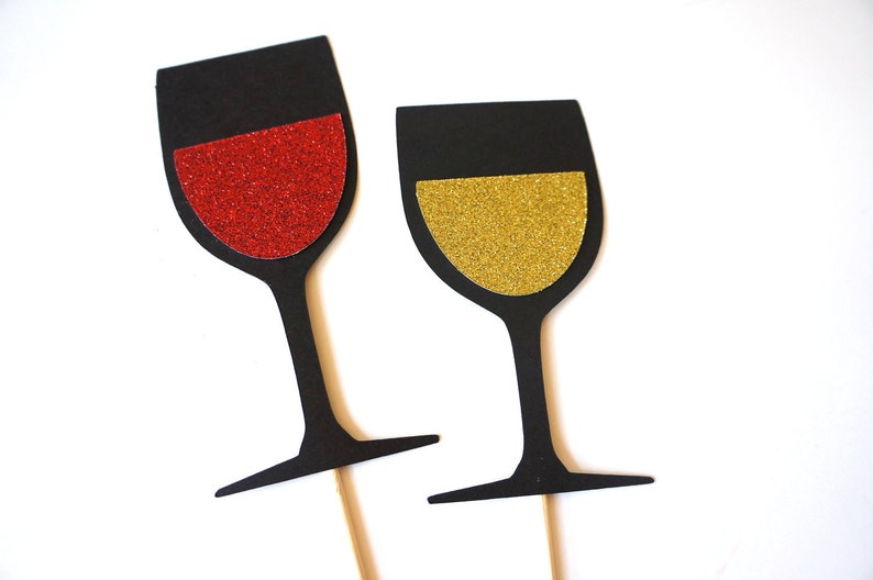 Photo Booth Props Drinks Collection Set of 4 Photobooth Props with GLITTER image 4