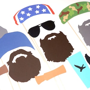 INSTANT DOWNLOAD - Printable Duck Dynasty Deluxe Prop Set - Set of 23 Photo Booth Props {PLUS} Free Photo Booth Sign