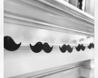 Mustache Garland Banner - Photo Booth Banner - 6 foot garland, great for parties, weddings, photo booths