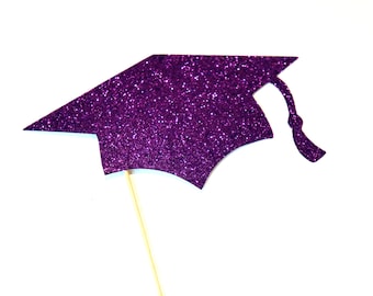 SPARKLE Graduation Cap Photo Booth Prop - Graduations, Parties - You Choose Glitter Color