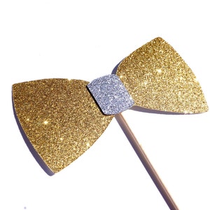 Photo Booth Props - Glitter Bow Tie - YOU CHOOSE COLOR - Glitter Photobooth Props