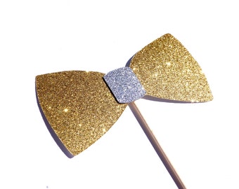 Photo Booth Props - Glitter Bow Tie - YOU CHOOSE COLOR - Glitter Photobooth Props