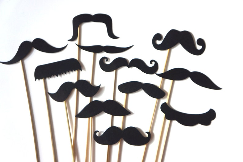 Photo Booth Props Mustache Bash Set of 48 Mustaches on a stick You Choose Colors Photobooth Props Party Props image 2