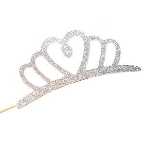 Miniature Tiara Photo Booth Prop Birthdays, Weddings, Parties GLITTER Photobooth Props image 1