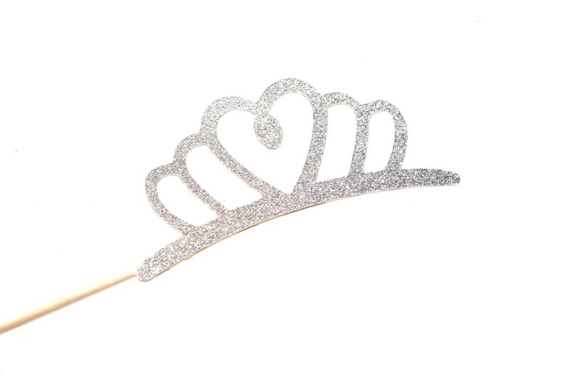 Miniature Tiara Photo Booth Prop Birthdays, Weddings, Parties GLITTER Photobooth Props image 1