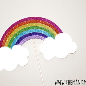 Over The Rainbow Photo Booth Props Large GLITTER Rainbow Prop image 2