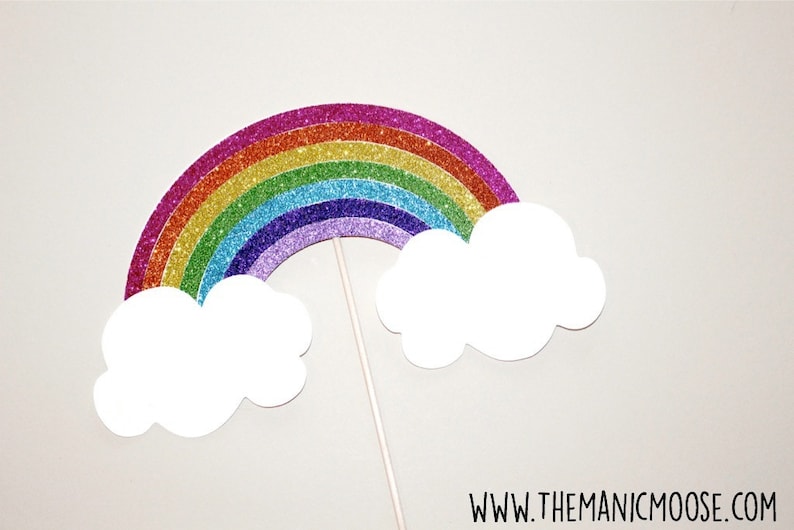 Over The Rainbow Photo Booth Props Large GLITTER Rainbow Prop image 2