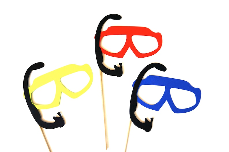 Summer Photo Booth Prop Set Set of 3 Swim Goggles With Etsy