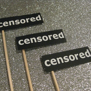 Funny Censor Bar Props Photo Booth Props set of 3 Photobooth Props image 1