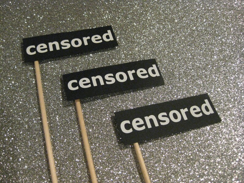 Funny Censor Bar Props Photo Booth Props set of 3 Photobooth Props image 1