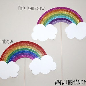 Over The Rainbow Photo Booth Props Large GLITTER Rainbow Prop image 3