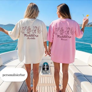 Personalisiertes Mädelstrip Shirt mit Namen | Freundinnen Urlaub T-Shirt | Mädelsreise Outfit | JGA Shirt | Girls Trip Geschenk| Ballermann