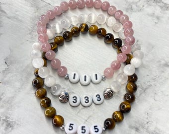 Angel Number Crystal Bracelets