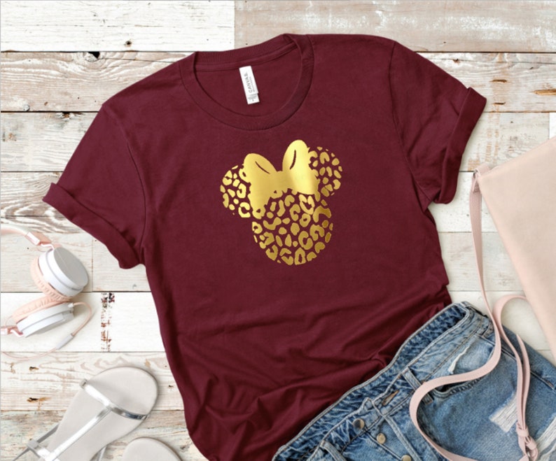 Disney Shirts Minnie Mouse Cheetah Leopard Print Shirt Disney | Etsy