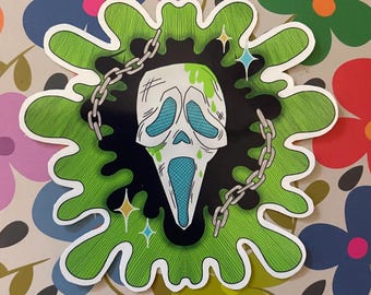 Ghostface Scream Sticker